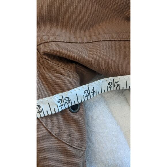 Duluth Trading Co. Brown Canvas Blazer Jacket Coat, LRG, Pockets, Elbow Patches - Picture 8 of 12